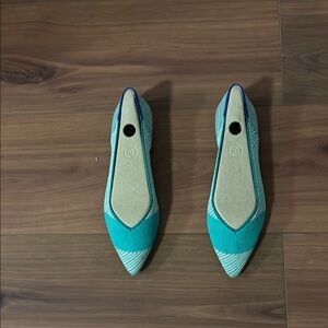 Rothy's Blue and White Flats Modern Loafers